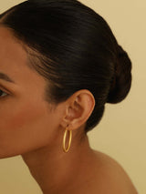 Bold Textured Large Hoop Earrings