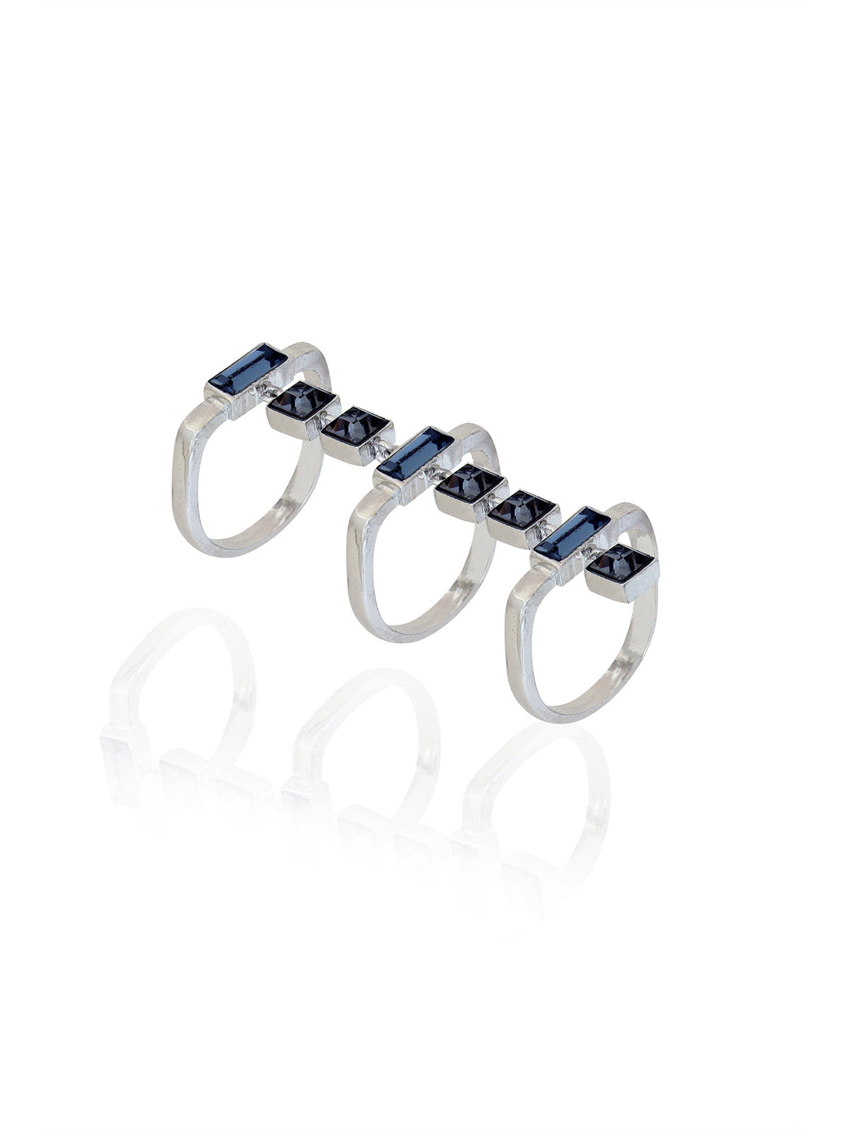 Elongated Finger Crystal Ring