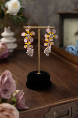 Pastel Blossoms Drop Earrings