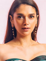 Aditi Rao Hydari in Heart Drop Danglers