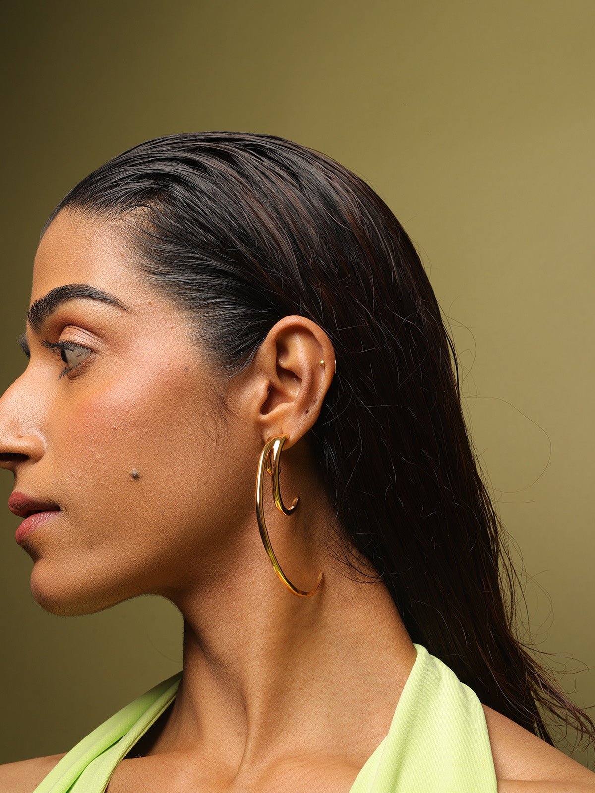 Double Layer Gold Hoops