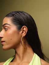 Double Layer Gold Hoops