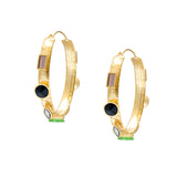 Gold Candy Hoop Earrings