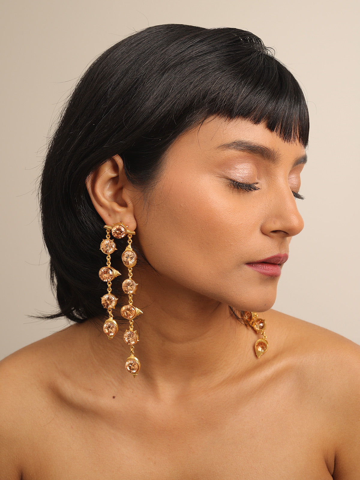 Gold Dangler Earrings
