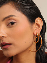 Double Layer Gold Hoops