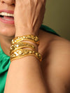 Sanya Malhotra in Beaten Gold Bangle