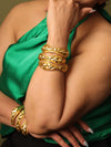 Sanya Malhotra in Beaten Gold Bangle