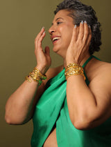 Beaten Gold Bangle