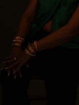 Beaten Gold Bangle