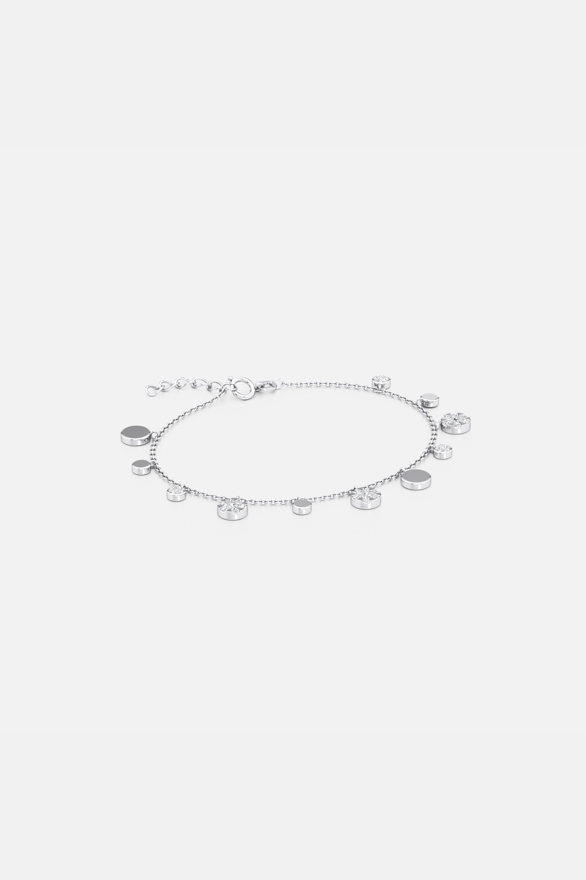 Circe Linked Drops Bracelet - Silver