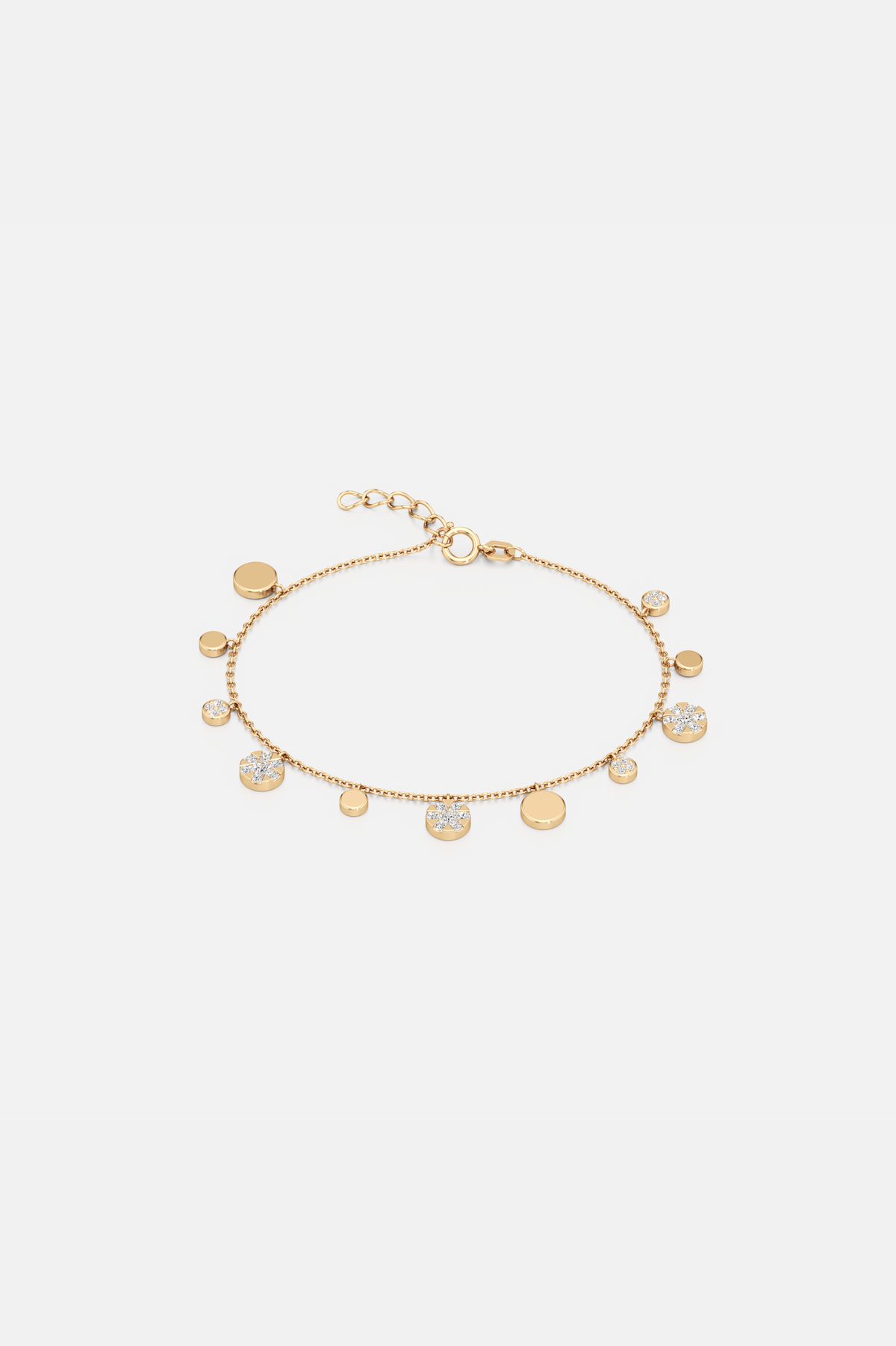 Circe Linked Drops Bracelet - Golden