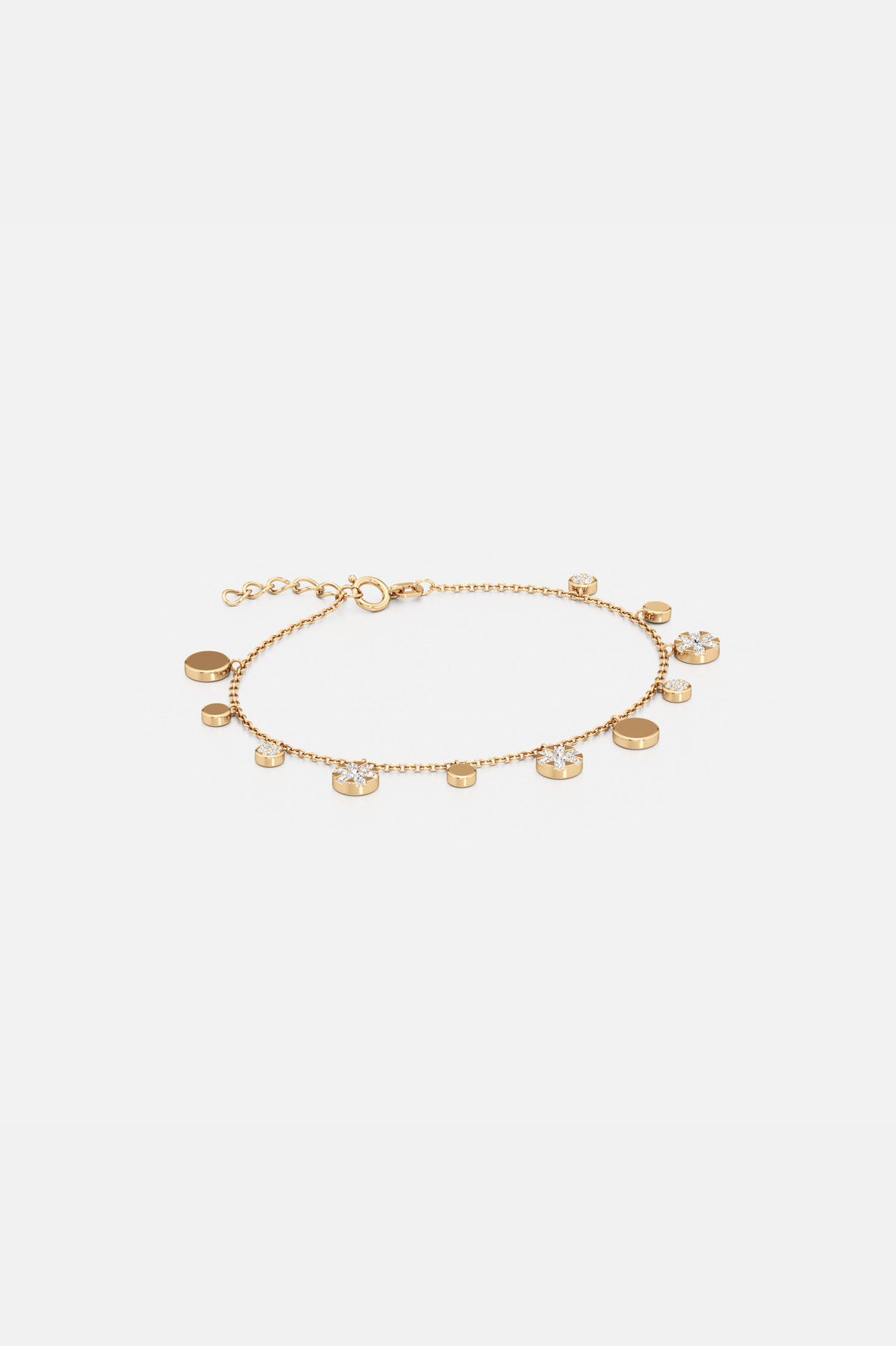 Circe Linked Drops Bracelet - Golden