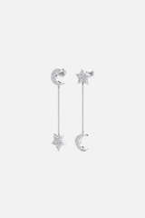Celestia Linked Drop Silver Earrings