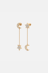 Celestia Linked Drop Golden Earrings