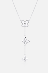 Flutter Drop Butterfly Silver Pendant