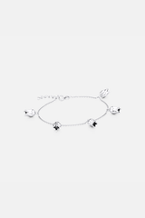 Tulip Bloom Dangle Bracelet - Silver