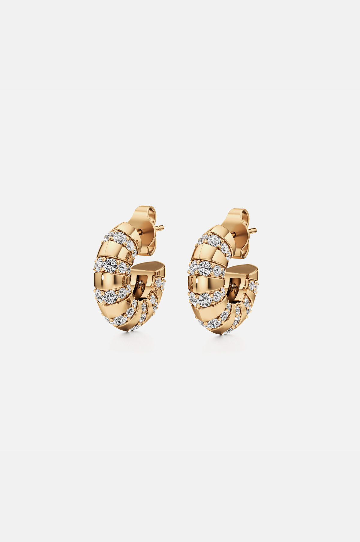 Alterna Sculpted Hoop Earrings - Golden