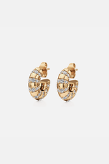 Alterna Sculpted Hoop Earrings - Golden