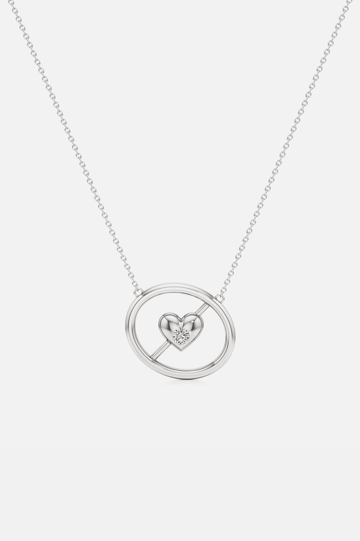 Amore Reversible Silver Heart Pendant