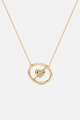 Amore Reversible Golden Heart Pendant