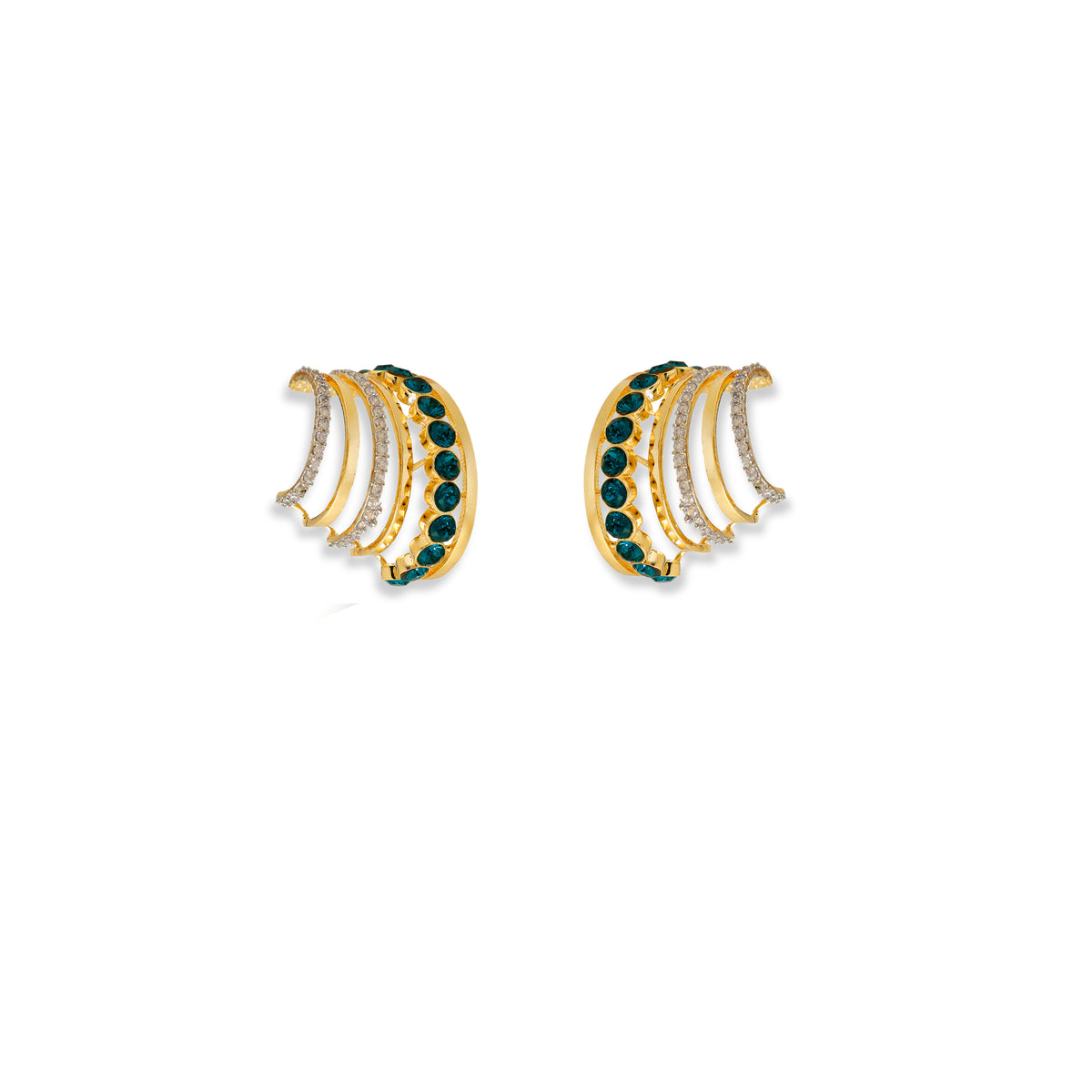Triple Row Crystal Ear Cuff