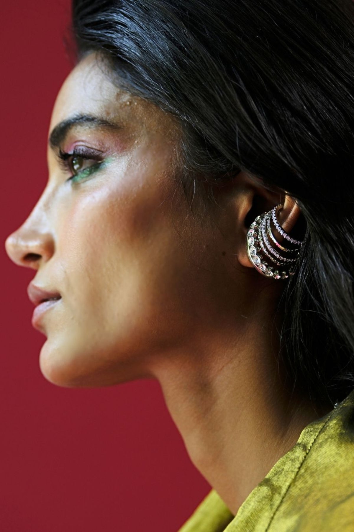Triple Row Crystal Ear Cuff