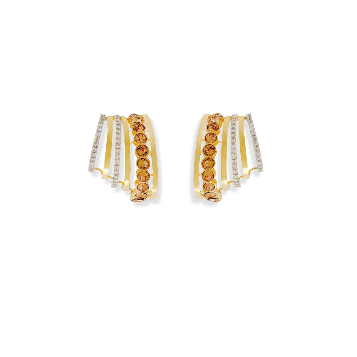 Triple Row Crystal Ear Cuff