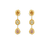 Triple Crystal Drop Earrings