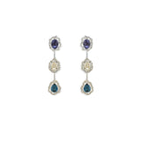 Triple Crystal Drop Earrings