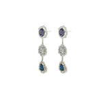 Triple Crystal Drop Earrings