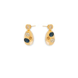 Oval-Shaped Crystal Earrings