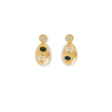 Oval-Shaped Crystal Earrings