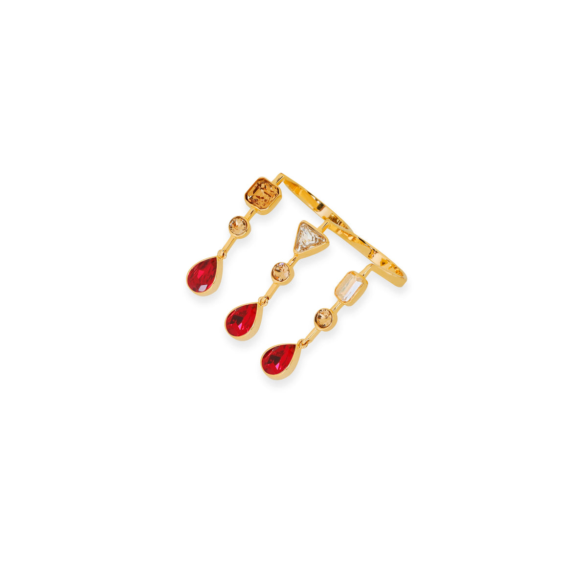 Crystal Stack Statement Ring