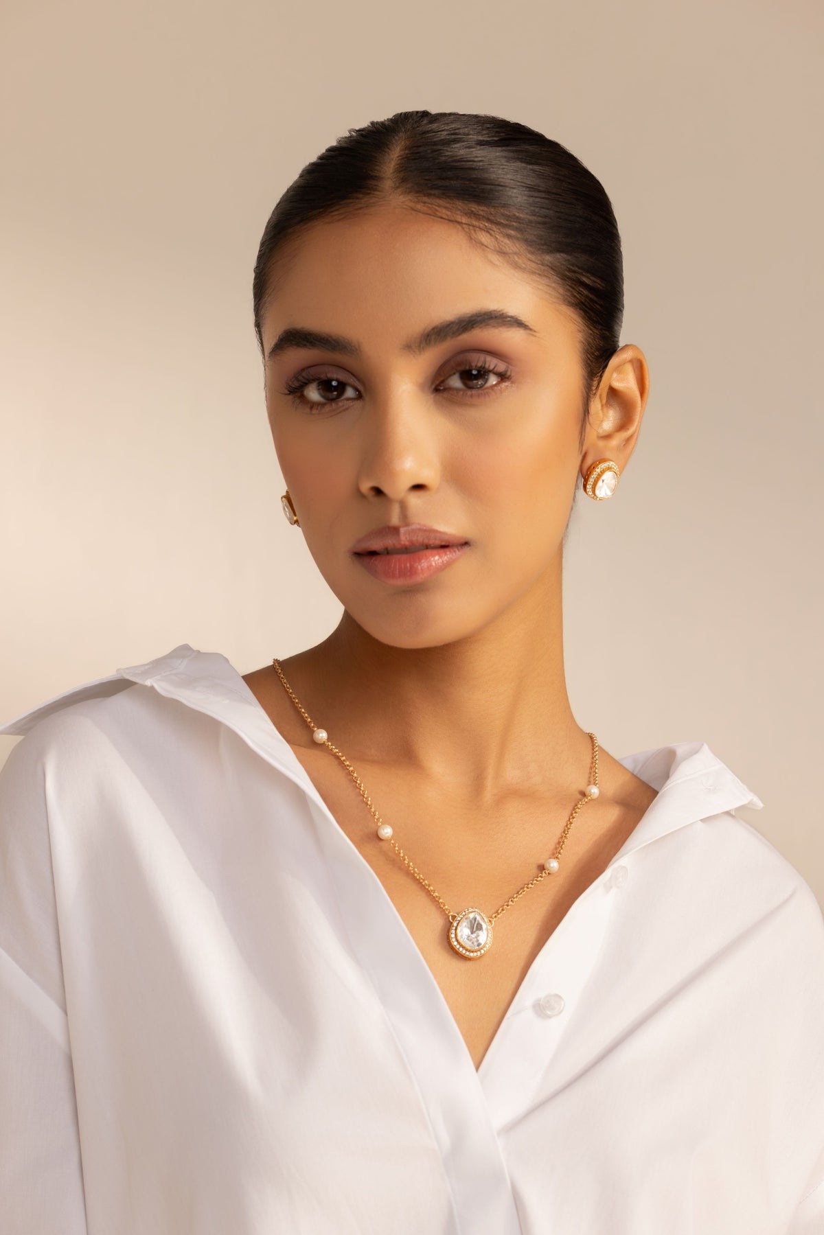 Saher Polki Pendant Set