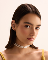 Mini Skip 2 Layered Pearl Choker
