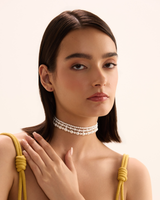 Mini Skip 3 Layered Pearl Choker