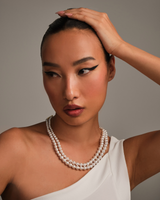 White Mini Graded Necklace