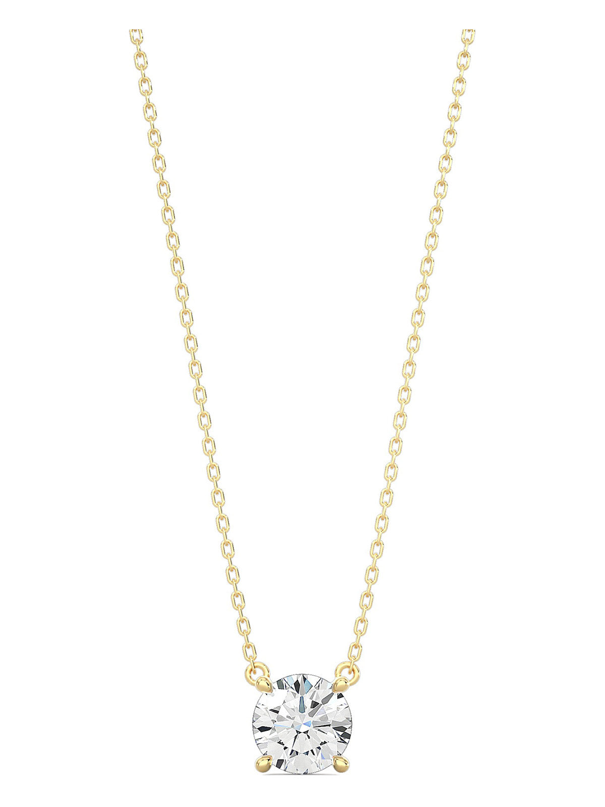 Classic Round Solitaire Necklace