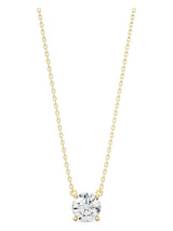 Classic Round Solitaire Necklace