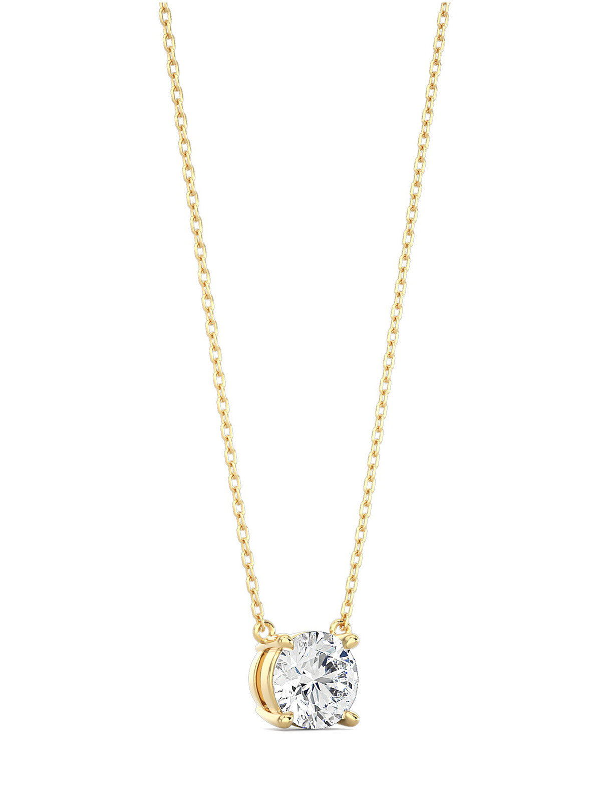 Classic Round Solitaire Necklace