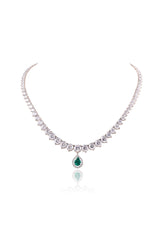 Multi Stone Drop Pendant Necklace