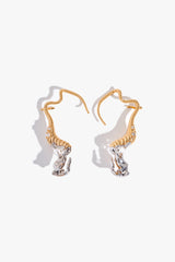 Gold & Silver Tone Sculptural Coil Ear Cuff