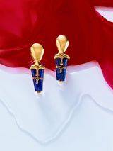 Iconic Sculpt Blue Earrings