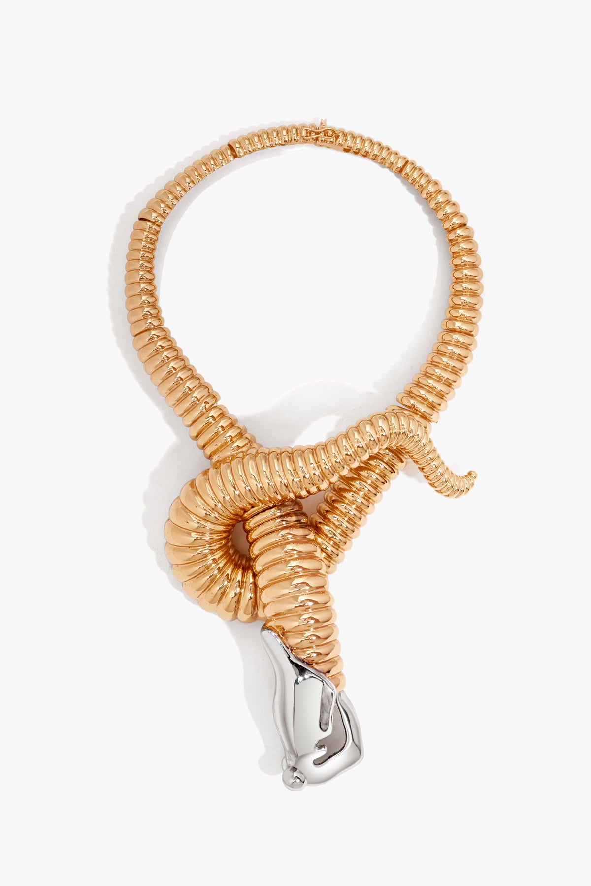 Seris Dual Tone Gold Plated Choker Necklace