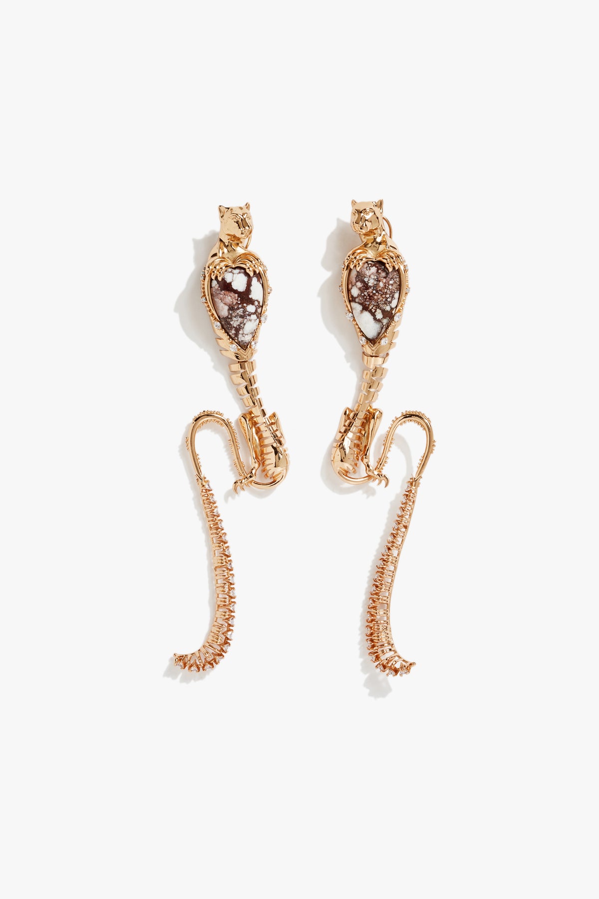 Wild Horse Jasper Leopard Statement Earrings
