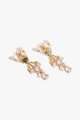Tri-Leopard Prehnite Cascade Studs