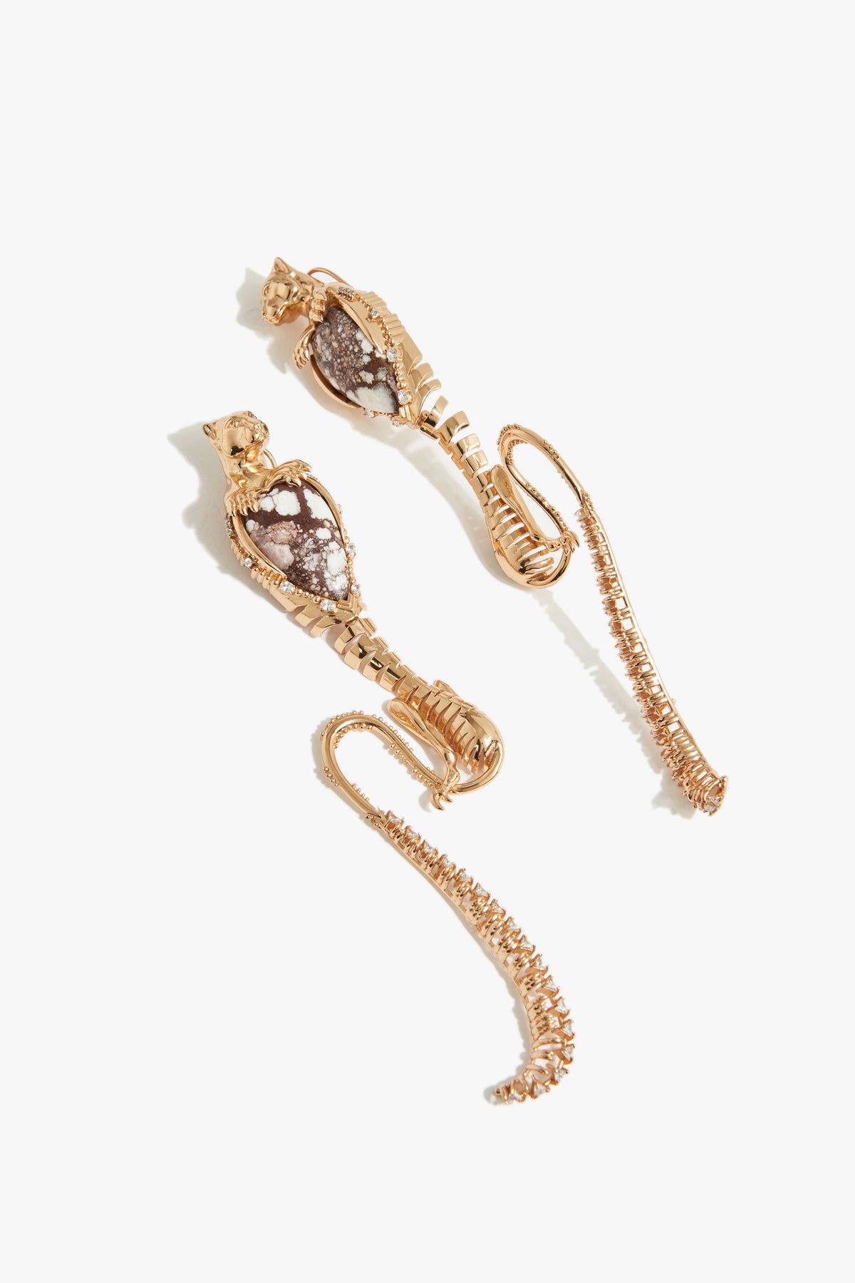Wild Horse Jasper Leopard Statement Earrings