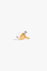 Dual Tone Gold Plated Sphere Ring