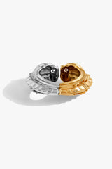 Gold Plated Dual Halo Cuff Bracelet