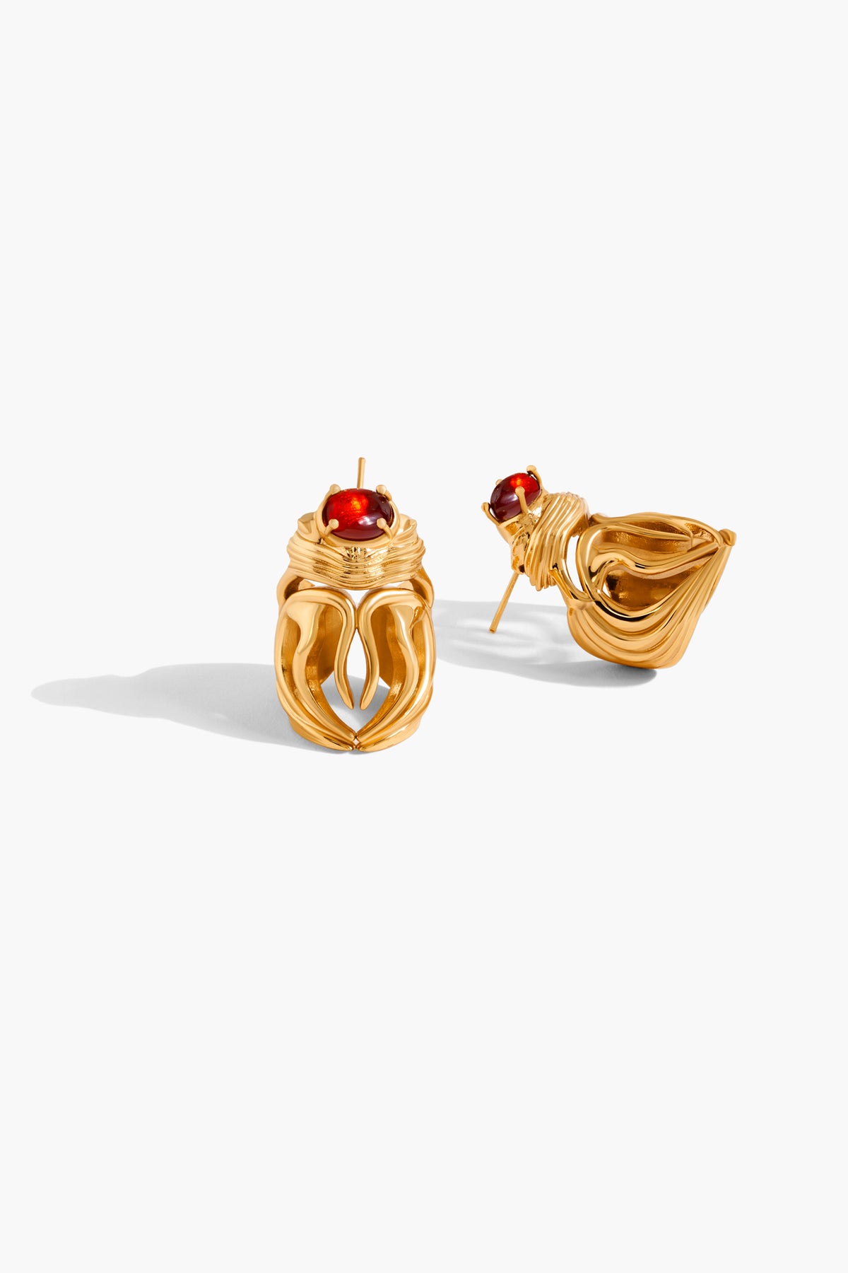 Koko Relic Gold Tone Statement Stud Earrings